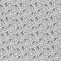 NOTEN - 5tlg Stoffpaket in schwarz weiß aus Baumwolle, 70 x 50cm, für Patchwork und Deko, Musik Bild 6