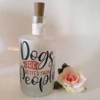 LED Flasche "Dogs are better than People" Bild 1