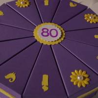 A1 Geldgeschenk, Geschenk zum 80. Geburtstag, Geldgeschenkverpackung,  Geschenkschachtel zum Geburtstag,Geburtstagskind Bild 6