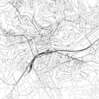 Stadtplan TÜBINGEN - Just a Map I Digitaldruck Stadtkarte citymap City Poster Kunstdruck Stadt Karte Bild 2