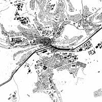 Stadtplan TÜBINGEN - Just a Map I Digitaldruck Stadtkarte citymap City Poster Kunstdruck Stadt Karte Bild 3