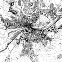 Stadtplan TÜBINGEN - Just a Map I Digitaldruck Stadtkarte citymap City Poster Kunstdruck Stadt Karte Bild 4
