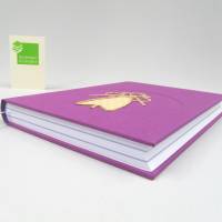 Notizbuch, Schutz-Engel, rot-lila, DIN A5, 150 Blatt, Hardcover handgefertigt Bild 3