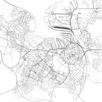 Stadtplan WISMAR - Just a Map I Digitaldruck Stadtkarte citymap City Poster Kunstdruck Stadt Karte Bild 2