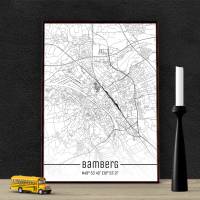 Stadtplan BAMBERG - Just a Map I Digitaldruck Stadtkarte citymap City Poster Kunstdruck Stadt Karte Bild 1