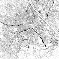 Stadtplan WIEN - Just a Map I Digitaldruck Stadtkarte citymap City Poster Kunstdruck Stadt Karte Bild 2
