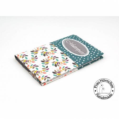 Mutterpasshülle * Blumenranken * Blumen * Wunschtext