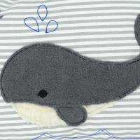 Wal Fisch Namenskissen Taufkissen Kuschelkissen Kindergartenkissen Geburtsgeschenk Bild 5
