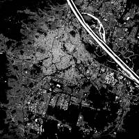 Stadtplan WIEN - Just a Black Map I Digitaldruck Stadtkarte citymap City Poster Kunstdruck Stadt Karte Bild 3