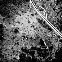 Stadtplan WIEN - Just a Black Map I Digitaldruck Stadtkarte citymap City Poster Kunstdruck Stadt Karte Bild 4