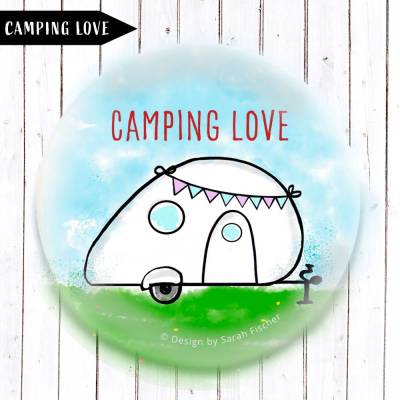 Camping Love Button