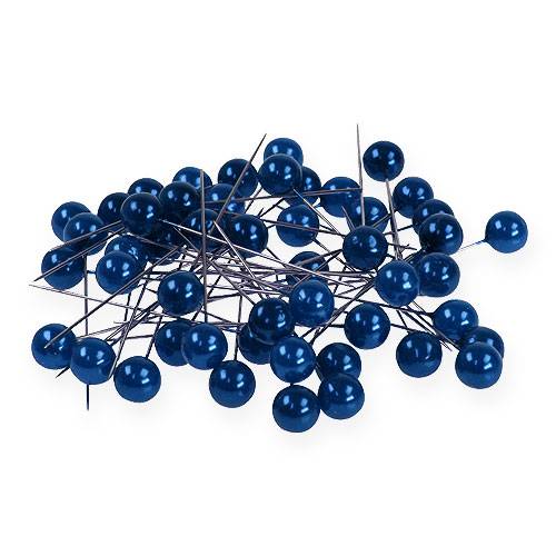 10 Stk. Rosennadeln / Perlenkopfnadeln Ø10 mm, Länge 60 mm, blau Bild 1