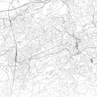 Stadtplan SOLINGEN - Just a Map I Digitaldruck Stadtkarte citymap City Poster Kunstdruck Stadt Karte Bild 2