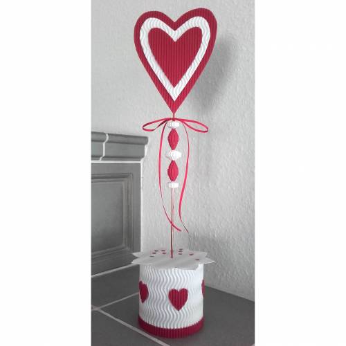 Herz zum Aufstellen für Valentinstag, Muttertag, Hochzeitsgeschenk, Dekoration mit Liebe