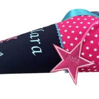 Schultüte Sterne  passend zu Step by Step Ranzen Glamour Star Astra, Stoff-Schultüte mit Namen Bild 8