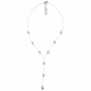 Y Halskette Perlen weiß creme, 925 Silber, Schmucketui, Y-Kette lang, Brautschmuck, Perlenkette, Hochzeit Schmuck Bild 2
