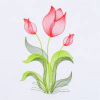 Stickdatei Tulpen Tulpenstrauß verschiedene Größen Bild 1