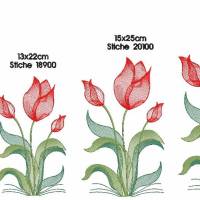 Stickdatei Tulpen Tulpenstrauß verschiedene Größen Bild 2