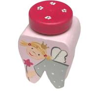 Milchzahndose Zahndose für Mädchen Zahnfee rosa pink grau Bild 1