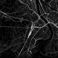 Stadtplan LUDWIGSHAFEN - Just a Black Map I Digitaldruck Stadtkarte citymap City Poster Kunstdruck Stadt Karte Bild 2