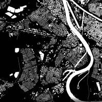 Stadtplan LUDWIGSHAFEN - Just a Black Map I Digitaldruck Stadtkarte citymap City Poster Kunstdruck Stadt Karte Bild 3