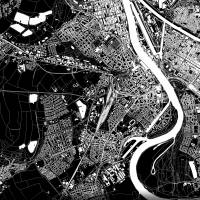 Stadtplan LUDWIGSHAFEN - Just a Black Map I Digitaldruck Stadtkarte citymap City Poster Kunstdruck Stadt Karte Bild 4