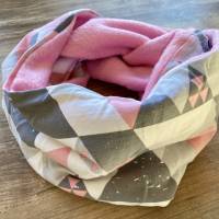 Rundschal - für Damen - Fleece in rosa Bild 1