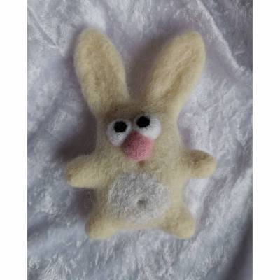 Brosche HASE Filzbrosche Button Anstecker Pin Häschen Filz Geschenk Dekoration