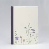 Notizbuch, Flora Fauna, aubergine, mit Illustrationen, DIN A5, handgefertigt Bild 2