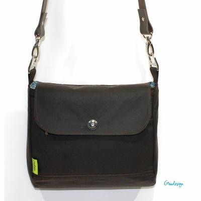 Handtasche „Alexia" aus Oilskin, braun