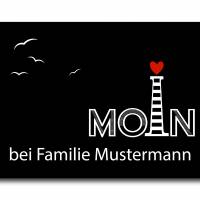 Fußmatte Moin mit Leuchtturm und Möwe, Geschenke für Meer-Liebhaber, Norddeutschland Gruß, Matte Hauseingang 40 x 60 cm Bild 5