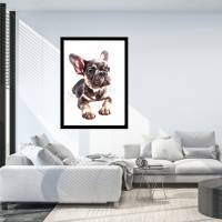 Hunde Portrait | Digital Print im Aquarell Stil | Benutzer definiertes Bild Deines Hundes | Tierportrait nach Foto | Ges Bild 7