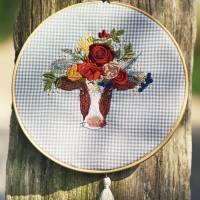 Stickdatei Kuh und Knebelknopfverschluss Bild 2