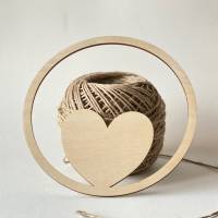 Türkranz "Herz" aus Holz Bild 1