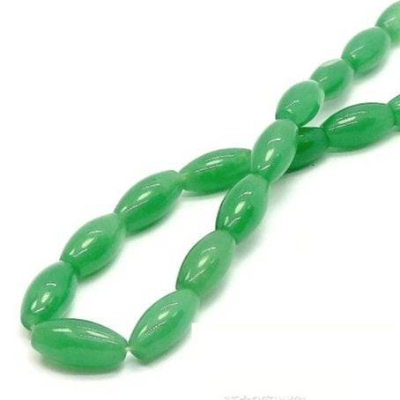 20 Aventurin-Perlen grün, Olive 20x10mm Halbedelstein