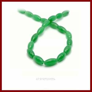 20 Aventurin-Perlen grün, Olive 20x10mm Halbedelstein Bild 2