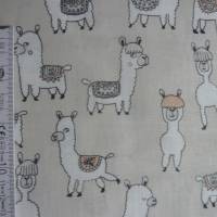 11,20 EUR/m Stoff Baumwolle lustige Lamas auf hellbeige / Lama Bild 8