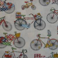 12,60 EUR/m Stoff Baumwolle Fahrrad, Bicycle, Fahrräder / bunt auf weiß Bild 5