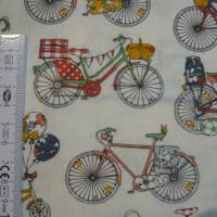 12,60 EUR/m Stoff Baumwolle Fahrrad, Bicycle, Fahrräder / bunt auf weiß Bild 8