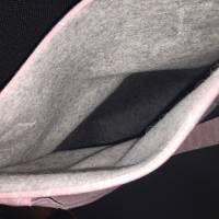 Großer Shopper Wollfilz rosa grau Einkaufstasche Schultertasche *Einzelstück* Bild 3
