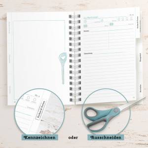 DIY Backbuch für 33 Backrezepte - TÜRKIS, DIN A5 Bild 2