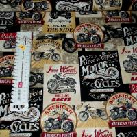 19,00 EUR/m Meterware Timeless Treasures Motorcycle Motorräder US-Designerstoff Kissen Decken Taschen Deko Bild 1