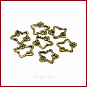 10 Metallperlen Spacer Sterne antik-bronzefarben 25x24mm Zwischenperlen Bild 1