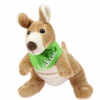 Kuscheltier Känguru braun 20cm mit Namen am Halstuch - Personalisierte Schmusetiere für Jungen und Mädchen Bild 2
