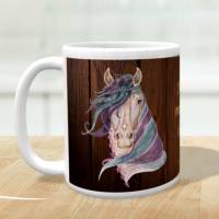 Einzigartige Keramiktasse mit Pferdemotiv "Midnight" und Pferdespruch Bild 4