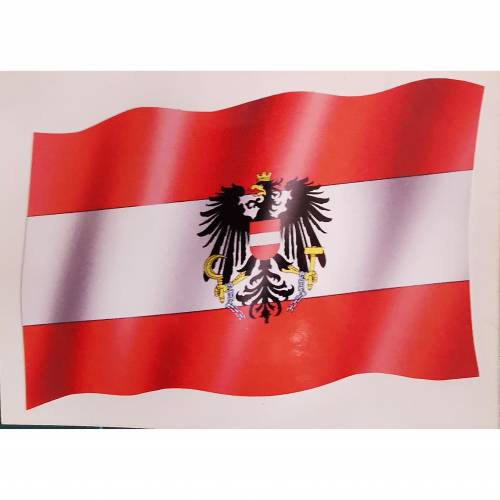 Aufkleber, Flagge Österreich mit Wappen