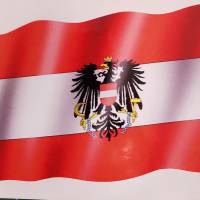 Aufkleber, Flagge Österreich mit Wappen Bild 1
