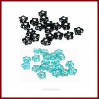 20 Sternchen-Perlen mit Strass-Effekt 9mm in 6 Farben oder Farbmix Bild 2
