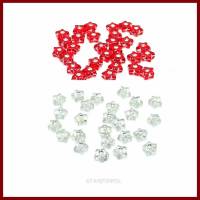 20 Sternchen-Perlen mit Strass-Effekt 9mm in 6 Farben oder Farbmix Bild 3