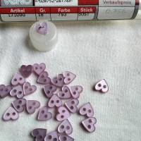 2-Loch Herzchenknopf von Veno, rosa schmimmernd, 9mm Bild 2